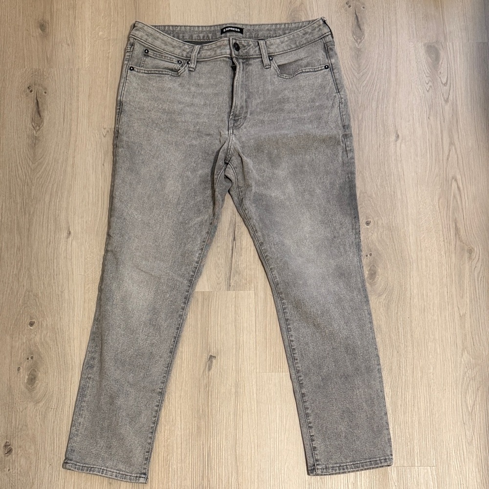 Express Men's Slim Fit Gray Jeans